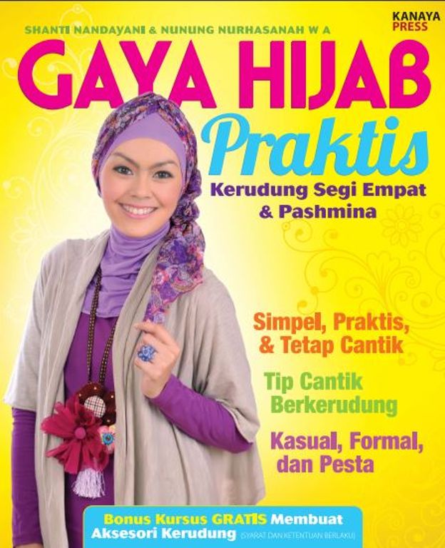 Gaya Hijab Praktis; Kerudung Segi Empat & Pashmina